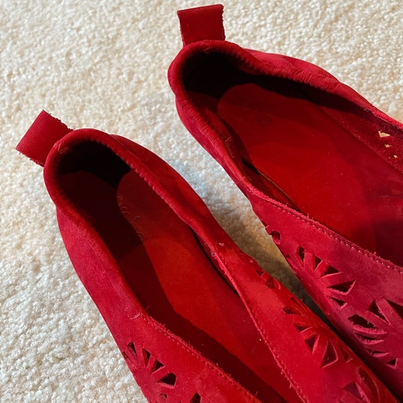 Arche 🇫🇷 Red Nubuck Suede Shoes 38 Made in France - Picture 5 of 7